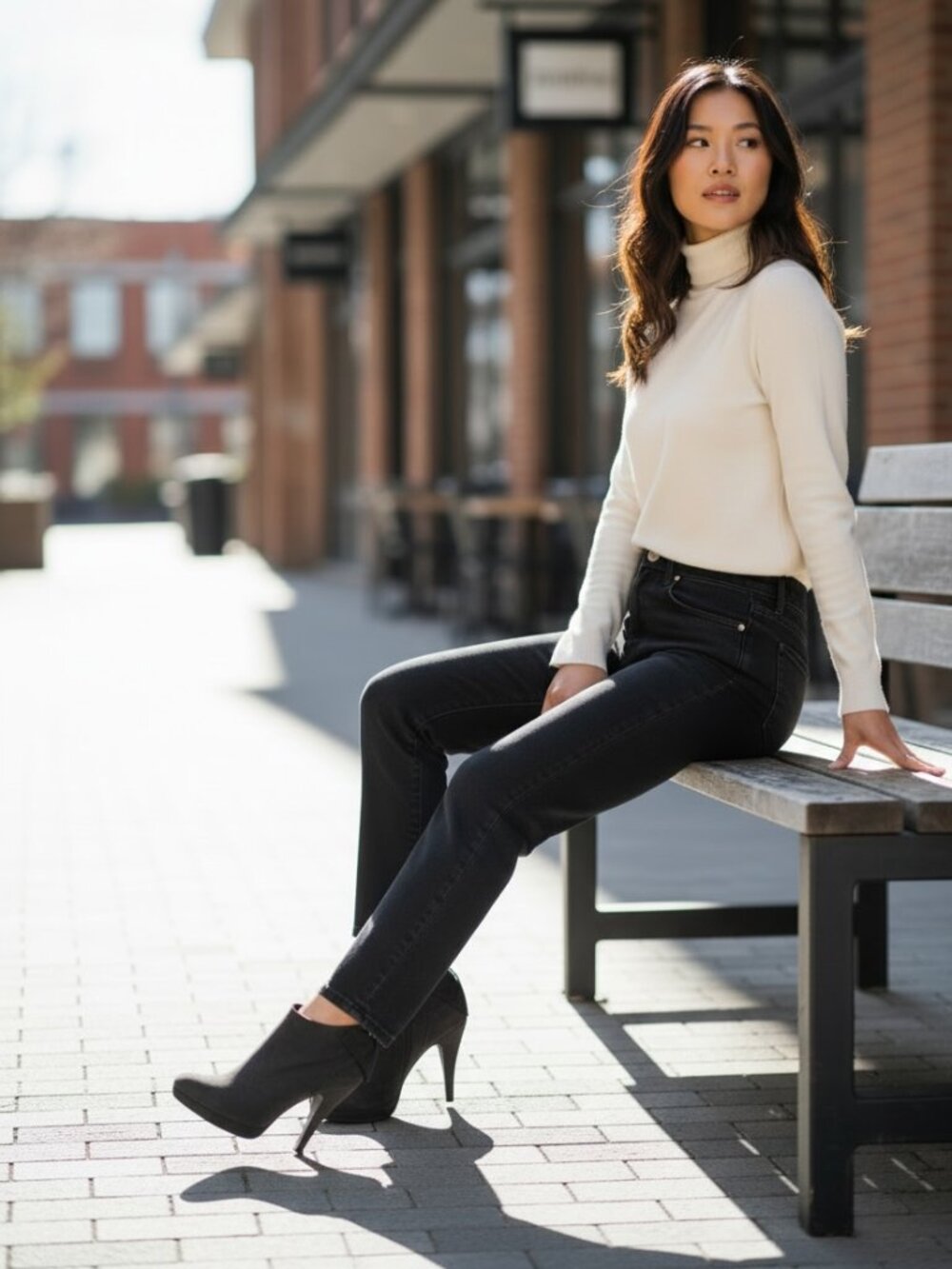 Suede Bow-Back Platform Ankle Booties - Picture 2 of 5
